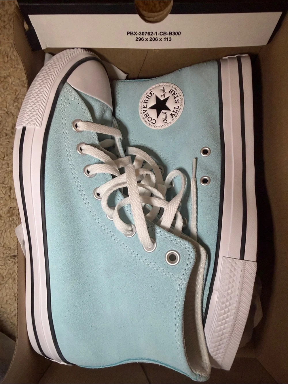 Converse High Top Sneakers - Blue Glow - Suede